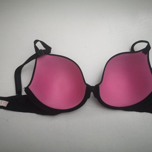 Pink Victoria's Secret Black Size 32DD Lightly Lined Underwire T-shirt Bra - Picture 7 of 7